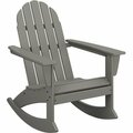 Polywood ADR400GY Vineyard Slate Grey Adirondack Rocking Chair 633ADR400GY